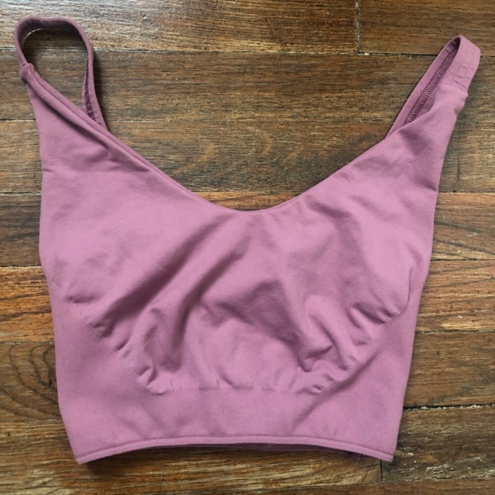 Free people pink mauve be first bra